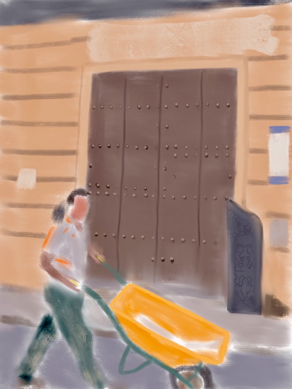 Cuba Wheelbarrow Worker by Harry Forsdick